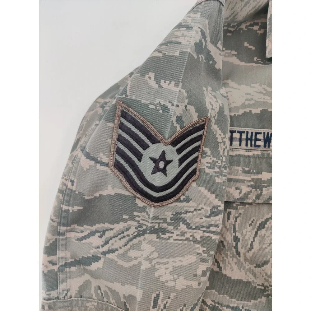 US‎ Air Force ABU Camouflage Utility Field Jacket Coat 38 XLong Matthews
